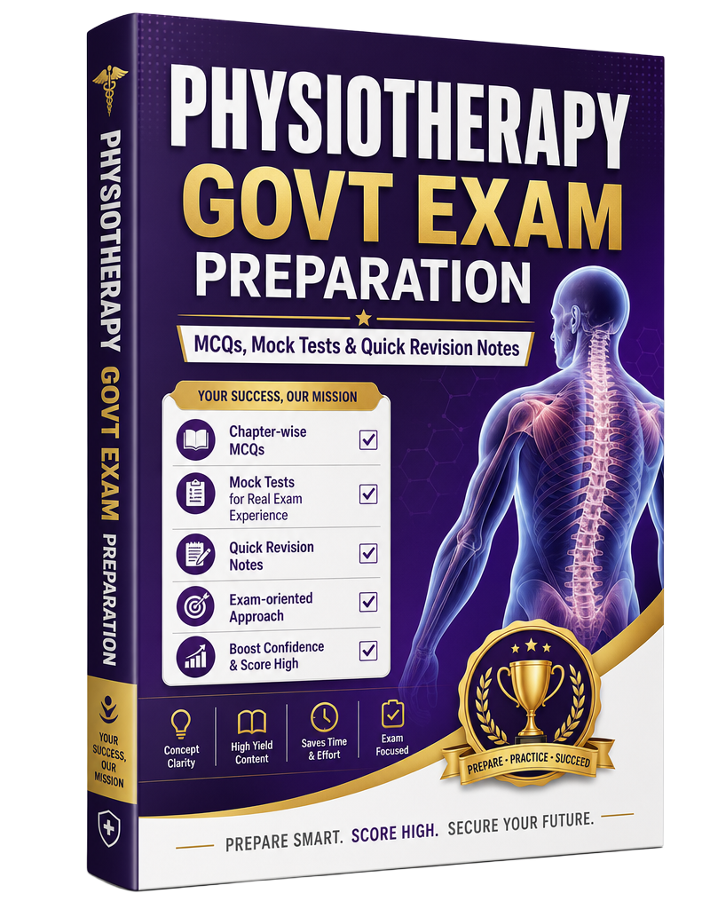 Physiotherapy Govt Exam Preparation eBook (PDF) cover
