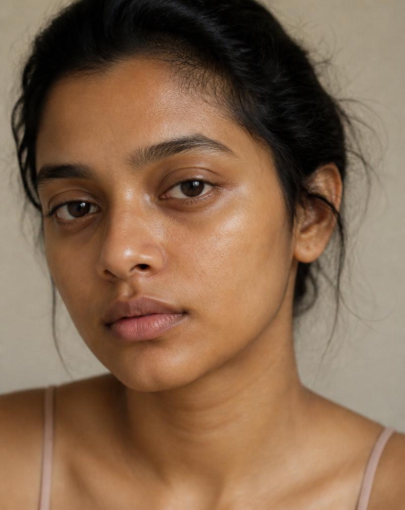 Dull, tired and uneven skin at the start of the routine